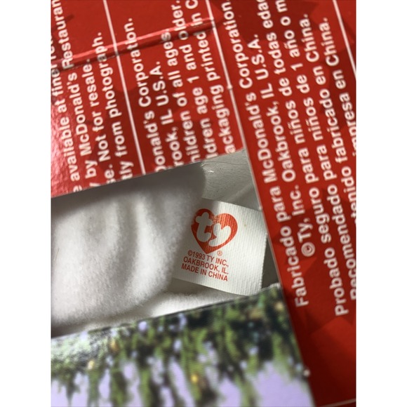 Maple the Bear Beanie Baby WITH RARE ERRORS Damaged Bubble - Picture 9 of 12